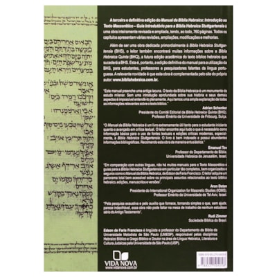 Segunda imagem do produto Manual Da Bíblia Hebraica | Edson de Faria Francisco