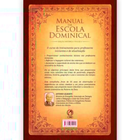 Segunda imagem do produto Manual da Escola Dominical | Antonio Gilberto
