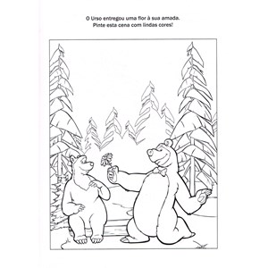 Marsha e o Urso | Livro de Atividades com Adesivos