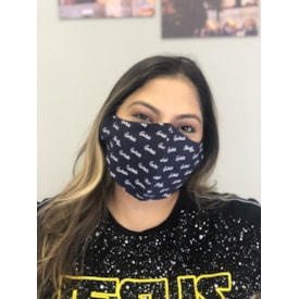 Mascara de Tecido Gratidão Azul