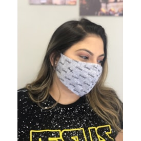 Segunda imagem do produto Mascara de Tecido Gratidão Cinza