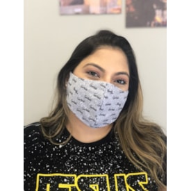 Mascara de Tecido Gratidão Cinza