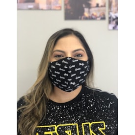 Segunda imagem do produto Mascara de Tecido Gratidão Preta