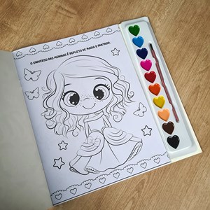 Meninas Livro para Pintar com Aquarela