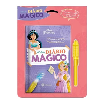 Meu Diário Magico Princesas da Disney | C/ Caneta Magica