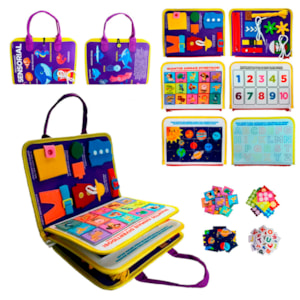 Segunda imagem do produto Meu Livrinho Sensorial | Maleta Educativa | Fundo do Mar