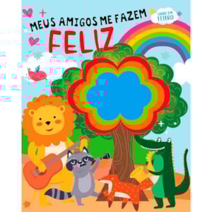 Meus Amigos Me Fazem Feliz | Livro em Feltro