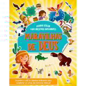 Minha Bíblia Com Adesivos Brilhantes | Maravilhas de Deus