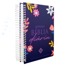 Minha Bíblia Diária Flores | NVI | Com Espaços Para Anotações | Capa Dura Azul