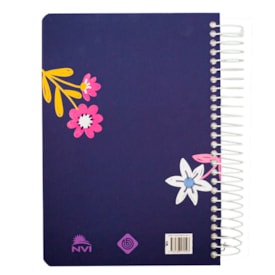 Segunda imagem do produto Minha Bíblia Diária Flores | NVI | Com Espaços Para Anotações | Capa Dura Azul