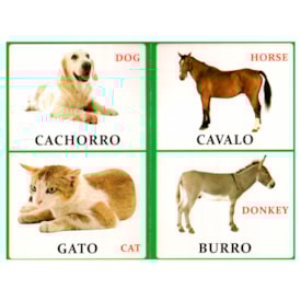 Segunda imagem do produto Minha Primeira Enciclopédia Bilíngue | Animais Selvagens e  Domésticos