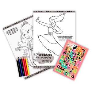 Mulan | Colorindo com Adesivos | Disney Princesa