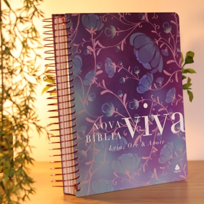 Segunda imagem do produto Nova Bíblia Viva Com Espaço para Anotação | Letra Normal | Capa Espiral Flores do Campo