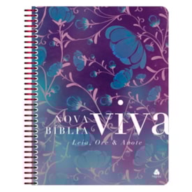 Nova Bíblia Viva Com Espaço para Anotação | Letra Normal | Capa Espiral Flores do Campo