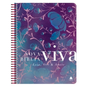Nova Bíblia Viva Com Espaço para Anotação | Letra Normal | Capa Espiral Flores do Campo