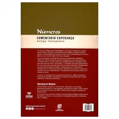 Segunda imagem do produto Números | Comentário Esperança | Antigo Testamento | Gerhard Maier