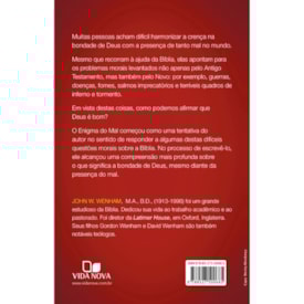Segunda imagem do produto O Enigma do mal | John W. Wenham