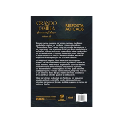 Segunda imagem do produto Orando em Família | Devocional Diário | Resposta ao Caos | Ed. Bolso