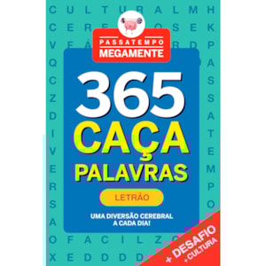 Passatempo Megamente | 365 Caça-Palavras | Letrão | Verde Água