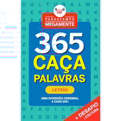Passatempo Megamente | 365 Caça-Palavras | Letrão | Verde Água