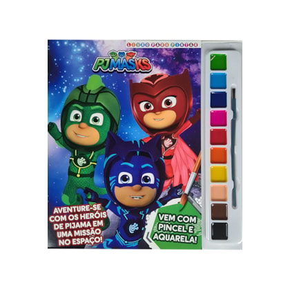 PJ Masks Livro para Pintar com Aquarela | Aventure-se