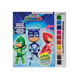 PJ Masks Livro para Pintar com Aquarela | Venha se Divertir