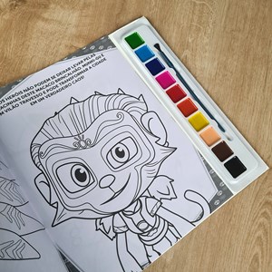 PJ Masks Livro para Pintar com Aquarela | Venha se Divertir