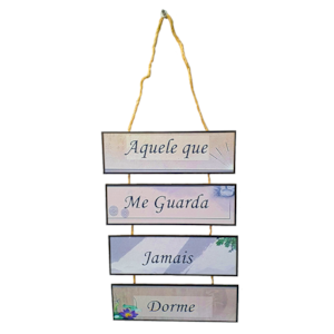 Placa de cordas MDF | Aquele que me guarda jamais dorme