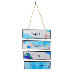 Placa de cordas MDF | Aqui Dorme Um Príncipe