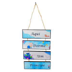 Placa de cordas MDF | Aqui Dorme Um Príncipe