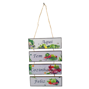 Placa de cordas MDF | Aquí Tem Cozinha Felíz