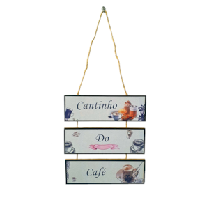 Placa de cordas MDF | Cantinho do Café