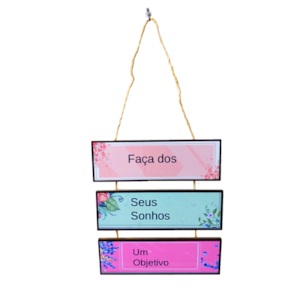 Placa de cordas MDF | Faça dos Seus Sonhos um Objetivo