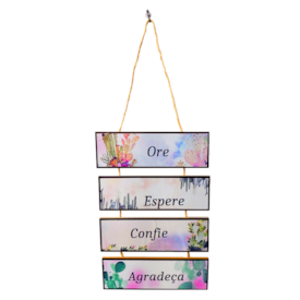 Placa de cordas MDF | Ore Espere Confie Agradeça