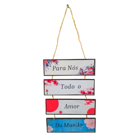 Placa de cordas MDF | Para Nós Todo o Amor Do Mundo