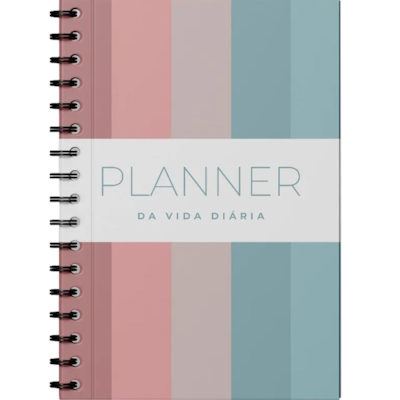 Planner da Vida Diária | Capa Dura Espiral Listrado