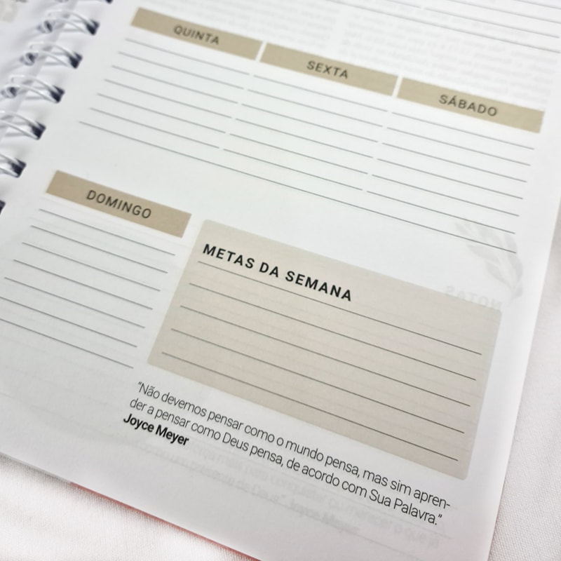 Planner da Vida Diária Joyce Meyer Capa Dura Marrom