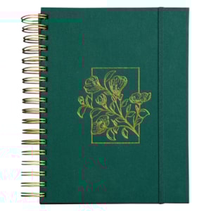 Planner Meu Plano Perfeito | Capa Dura Com Tecido Verde