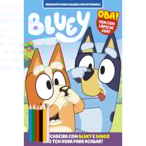 Prancheta para Colorir Bluey | Brincadeiras com Bluey e Bingo