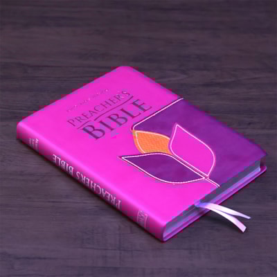Segunda imagem do produto Preachers Bible | Bíblia da Pregadora em Inglês | KJV | Capa Luxo Flor