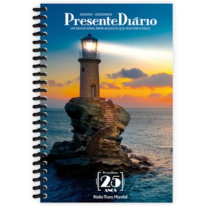 Presente Diário 25 | Letra Grande | Capa Espiral Farol