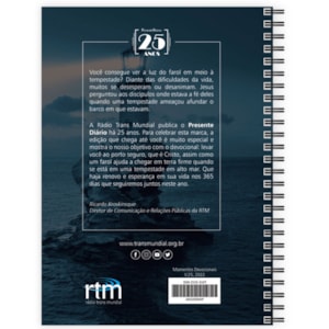 Segunda imagem do produto Presente Diário 25 | Momentos Devocionais 2022 | Capa Dura Farol