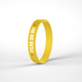 Pulseira de Silicone Amarela | Filha do Rei