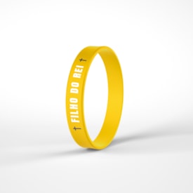 Pulseira de Silicone Amarela | Filho do Rei