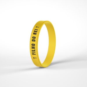 Pulseira de Silicone Amarela | Filho do Rei