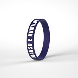 Pulseira de Silicone Azul Cobalto | Manso e Humilde