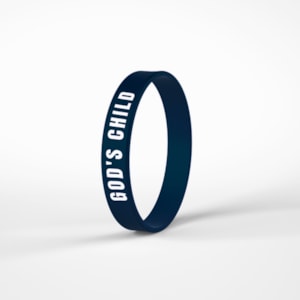 Pulseira de Silicone Azul Petróleo | God s Child