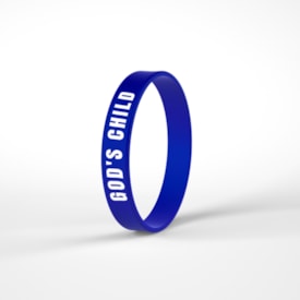 Pulseira de Silicone Azul Petróleo | God s Child