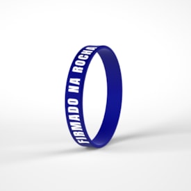 Pulseira de Silicone Azul Royal | Firmado na Rocha