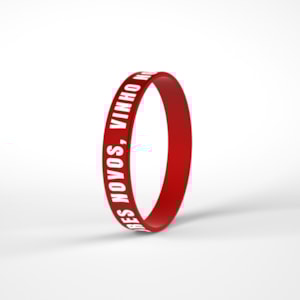 Pulseira de Silicone Bordô | Odres Novos, Vinho Novo